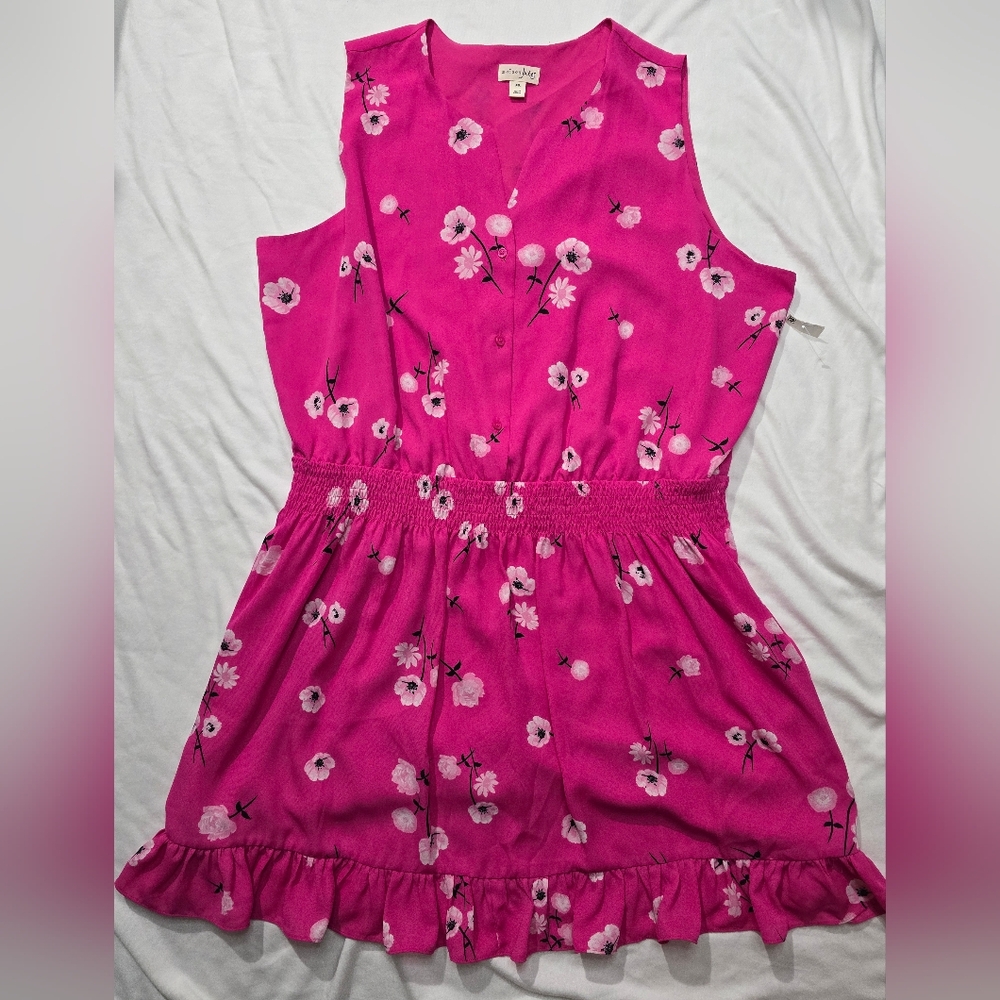 Maison Jules Pink Floral Dress